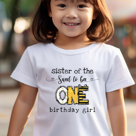 姉妹の愛の一歳の誕生日に甘い Tシャツ