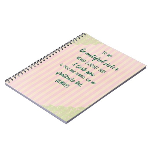 姉妹の感謝 ノートブック (左側)