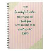 姉妹の感謝 ノートブック (正面)