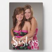 姉妹の手書きスクリプト フォトプラーク (正面)