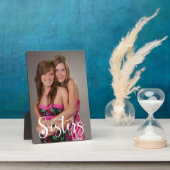 姉妹の手書きスクリプト フォトプラーク (側面)