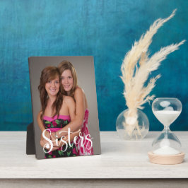 姉妹の手書きスクリプト フォトプラーク