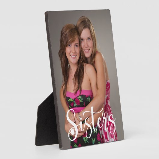 姉妹の手書きスクリプト フォトプラーク (側面)