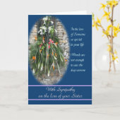 姉妹の損失-最も深い悔やみや弔慰の… カード (黄色い花)