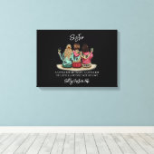 姉妹の日の名前をカスタムするプラークパーソナライズされた- Gif キャンバスプリント (インサイチュ (ウッドフロア))