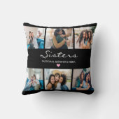 姉妹の書道台本 |フォトシンプルコラージュ クッション (裏面)