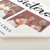 姉妹の書道2フォトコラージュ引用文ギフト シェルパブランケット (3/4)