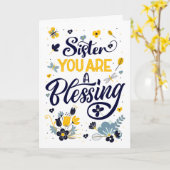 姉妹の母の日あなた賛美は植物学だ カード (黄色い花)