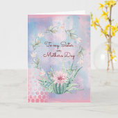 姉妹の母の日の水の色サボカード カード (黄色い花)