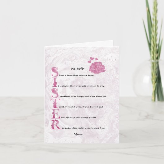 姉妹の気持ちカード カード (正面)