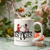 姉妹の水彩画 コーヒーマグカップ