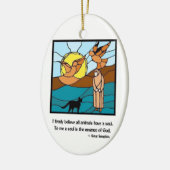 姉妹の熾天使のステンドグラスのオーナメント セラミックオーナメント (左)