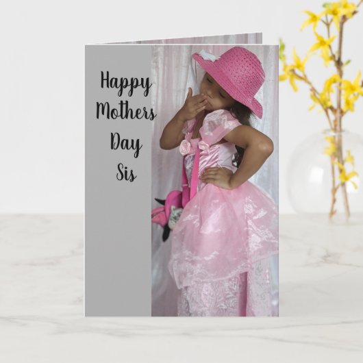 姉妹の素晴らしい女性の母の日のカード カード (黄色い花)