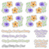 姉妹の義理と友人の誕生日の願い シール (正面)