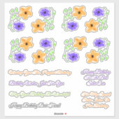 姉妹の義理と友人の誕生日の願い シール (シート)