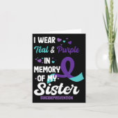 姉妹の記憶における自殺防止認識度 カード (正面)