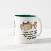 姉妹の詩のおもしろいのコーヒー・マグ ツートーンマグカップ (正面右)