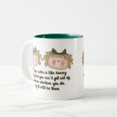 姉妹の詩のおもしろいのコーヒー・マグ ツートーンマグカップ (正面左)