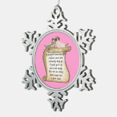 姉妹の詩の休日の雪片のオーナメント スノーフレークピューターオーナメント (右)