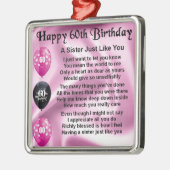 姉妹の詩-第60誕生日 メタルオーナメント (左)