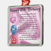 姉妹の詩-第80誕生日 メタルオーナメント (左)