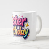 姉妹の誕生日虹色バブルギフト 妹へ ジャンボコーヒーマグカップ (正面右)