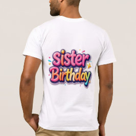姉妹の誕生日虹色バブルギフト 妹へ Tシャツ