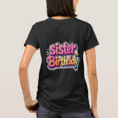 姉妹の誕生日虹色バブルギフト 妹へ Tシャツ (裏面)