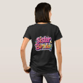 姉妹の誕生日虹色バブルギフト 妹へ Tシャツ (裏面フル)