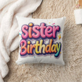 姉妹の誕生日虹色バブルギフト 姉妹へのプレゼント クッション (ブランケット)