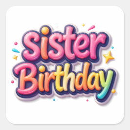 姉妹の誕生日虹色バブルギフト 姉妹へのプレゼント スクエアシール