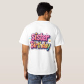 姉妹の誕生日虹色バブルギフト 姉妹へのプレゼント Tシャツ (裏面フル)
