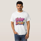 姉妹の誕生日虹色バブルギフト 姉妹へのプレゼント Tシャツ (正面フル)