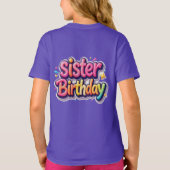 姉妹の誕生日虹色バブルギフト 姉妹へのプレゼント Tシャツ (裏面)