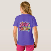 姉妹の誕生日虹色バブルギフト 姉妹へのプレゼント Tシャツ (裏面フル)