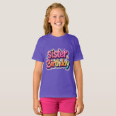 姉妹の誕生日虹色バブルギフト 姉妹へのプレゼント Tシャツ (正面フル)