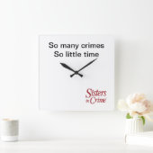 姉妹の防犯アクリル壁時計 スクエア壁時計 (ホーム)