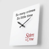 姉妹の防犯アクリル壁時計 スクエア壁時計 (傾斜)