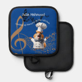 姉妹の音楽愛好家シンガー調理師マウス 鍋敷き (正面/裏面)