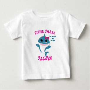 姉妹の鮫のティー ベビーTシャツ