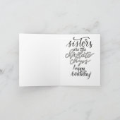 「姉妹はチョコレートチップ」バースデーカード カード (内部)