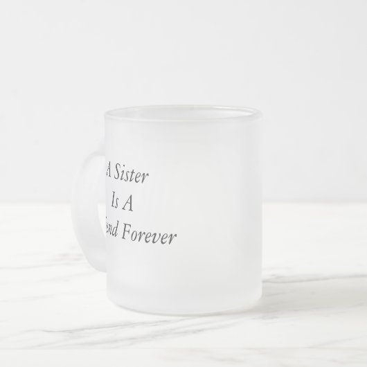 姉妹は友人の永久に曇らされたガラスのマグです フロストグラスマグカップ (正面左)