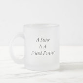 姉妹は友人の永久に曇らされたガラスのマグです フロストグラスマグカップ (左)