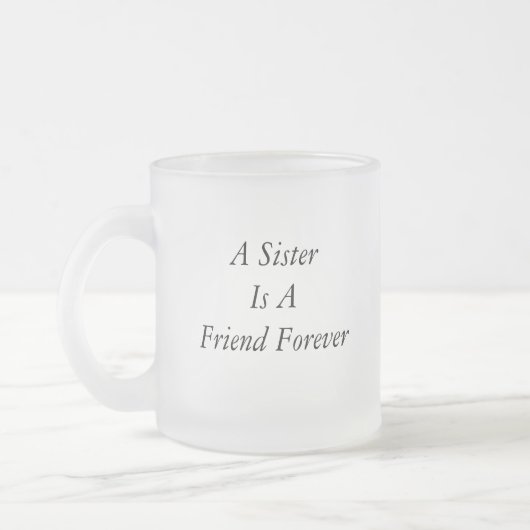 姉妹は友人の永久に曇らされたガラスのマグです フロストグラスマグカップ (左)