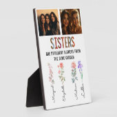 姉妹は同じ庭の違う花 カスタム写真＆名前 フォトプラーク (側面)