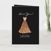 姉妹は新婦付添人のココアブラウンの私の服です 招待状 (裏面)