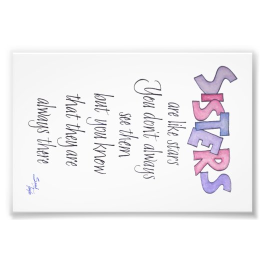 姉妹は星に似ている フォトプリント            (正面)