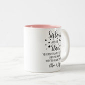 姉妹は星のようで、いつも星を見ているわけではない。 ツートーンマグカップ (正面右)