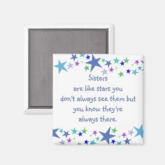 姉妹は星のようなカスタム引用文 マグネット (正面/裏面)