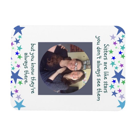 姉妹は星のようなカスタム引用文 マグネット (横)